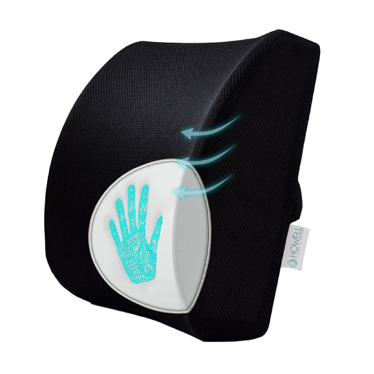 COJÍN HOWELL LUMBAR ORTOPÉDICO ESPALDA SOPORTE DORSAL - 1