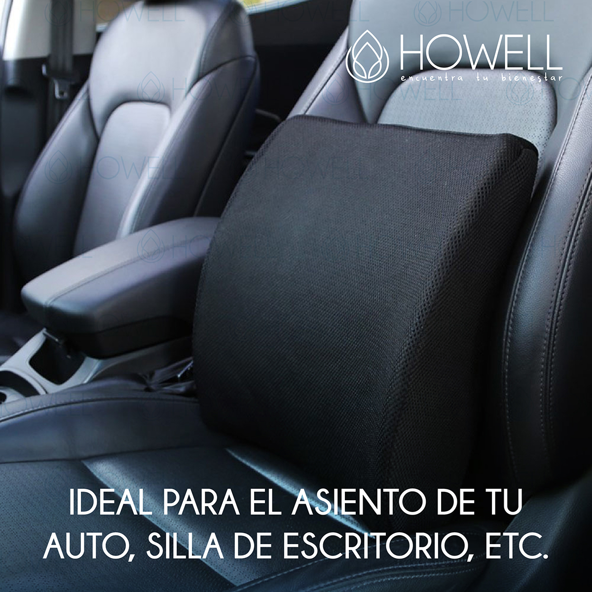 COJÍN HOWELL LUMBAR ORTOPÉDICO ESPALDA SOPORTE DORSAL - 6
