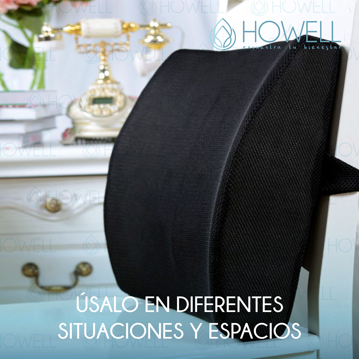 COJÍN HOWELL LUMBAR ORTOPÉDICO ESPALDA SOPORTE DORSAL - 7