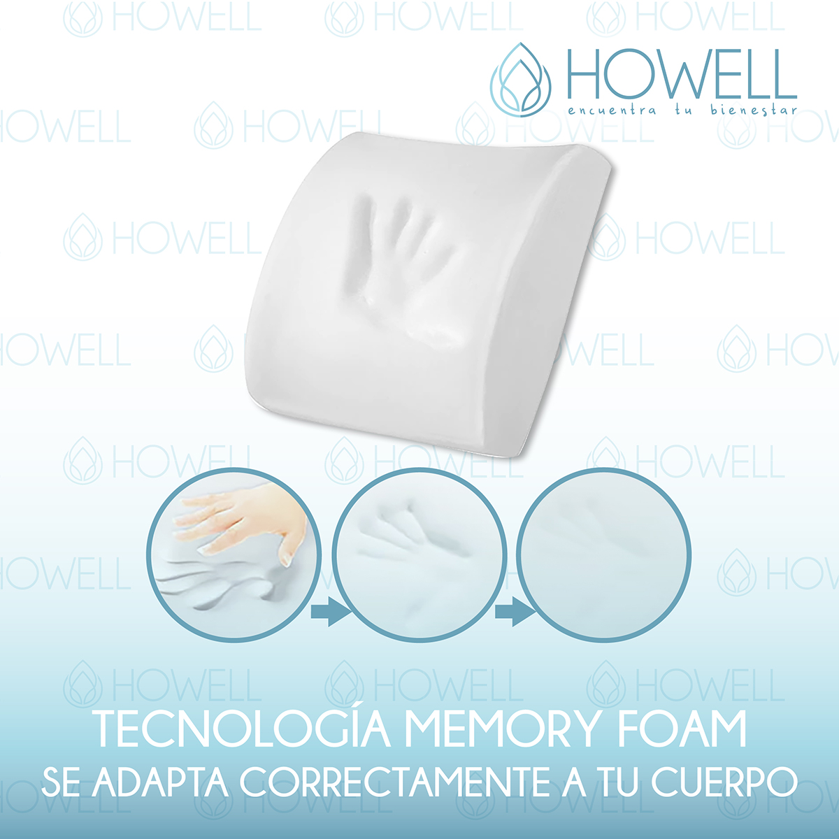 COJÍN HOWELL LUMBAR ORTOPÉDICO ESPALDA SOPORTE DORSAL - 8