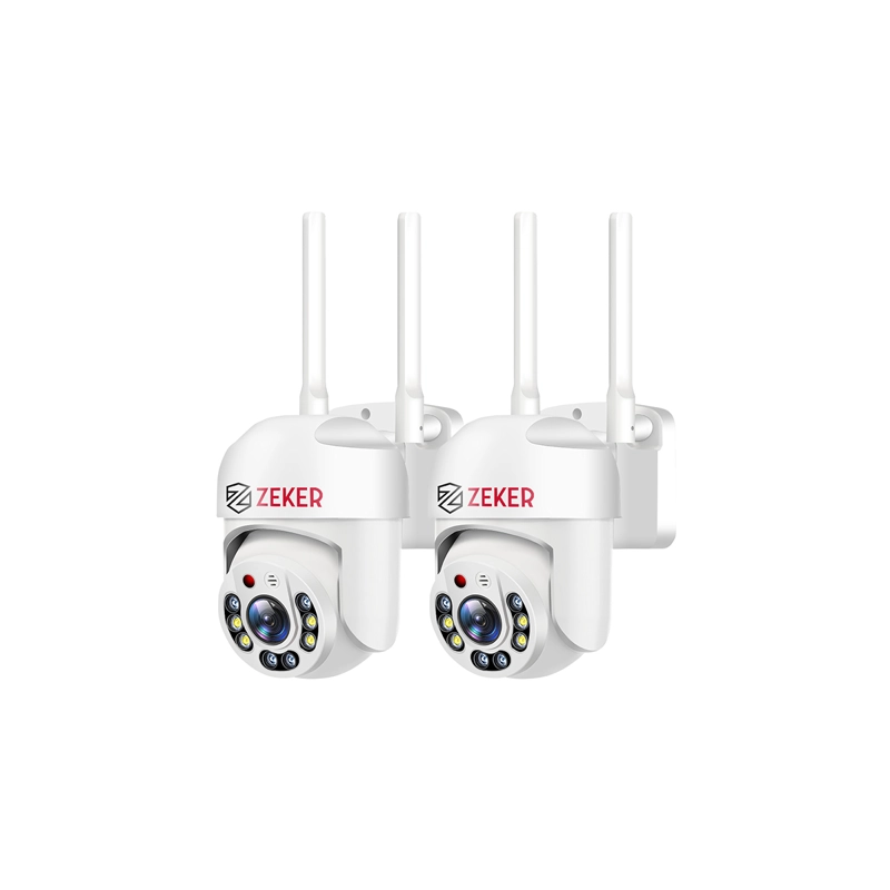 PACK X2 CAMARA DE SEGURIDAD WIFI IMPERMEABLE ZEKER 2MP 5G - 8