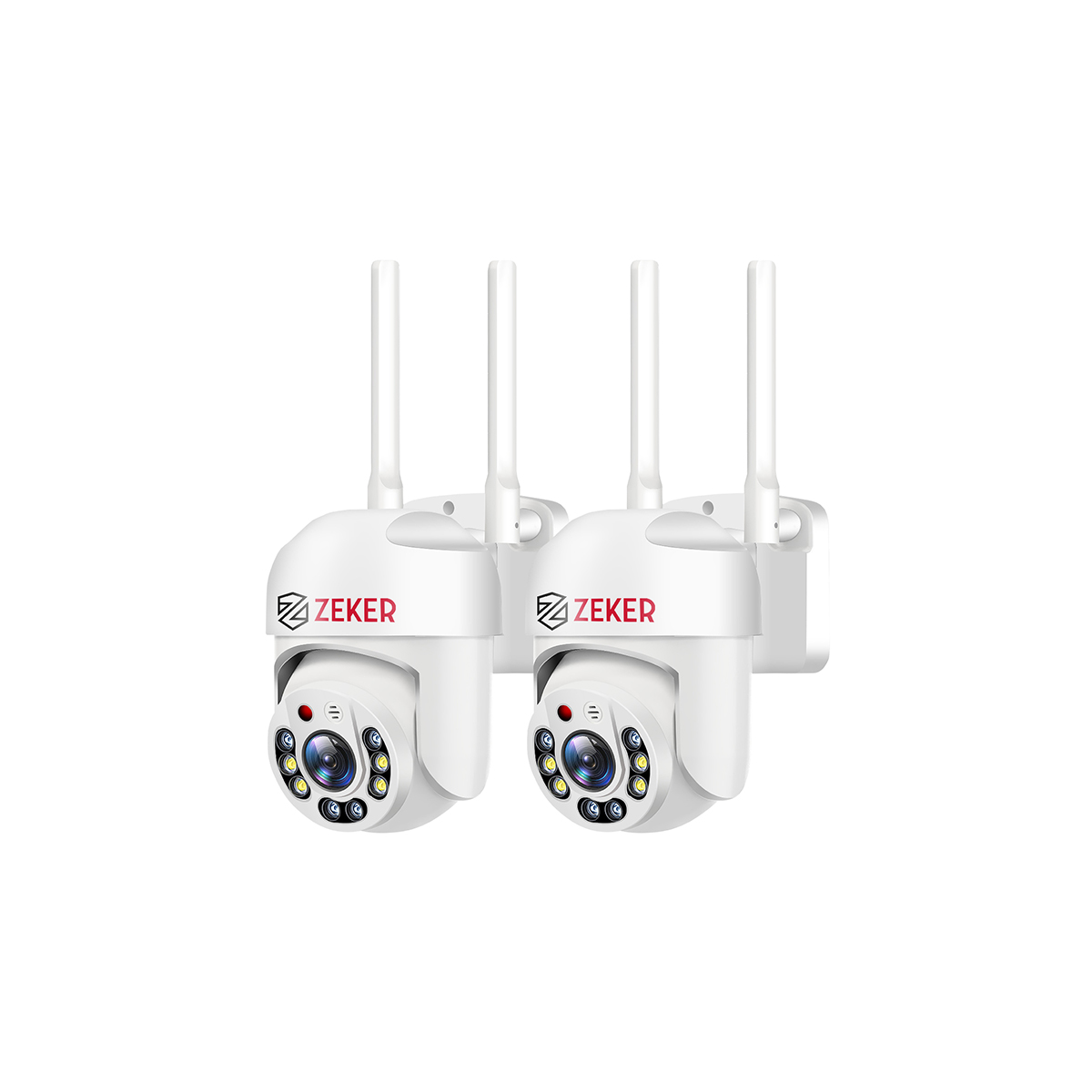 PACK X2 CAMARA DE SEGURIDAD WIFI IMPERMEABLE ZEKER 2MP 5G - 8