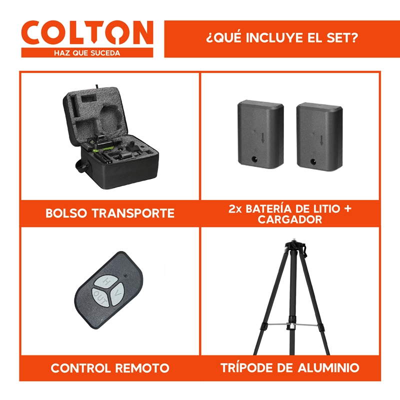NIVEL LÁSER WATSON 16 LÍNEAS AUTO + 2 BATERÍAS + TRÍPODE - 5