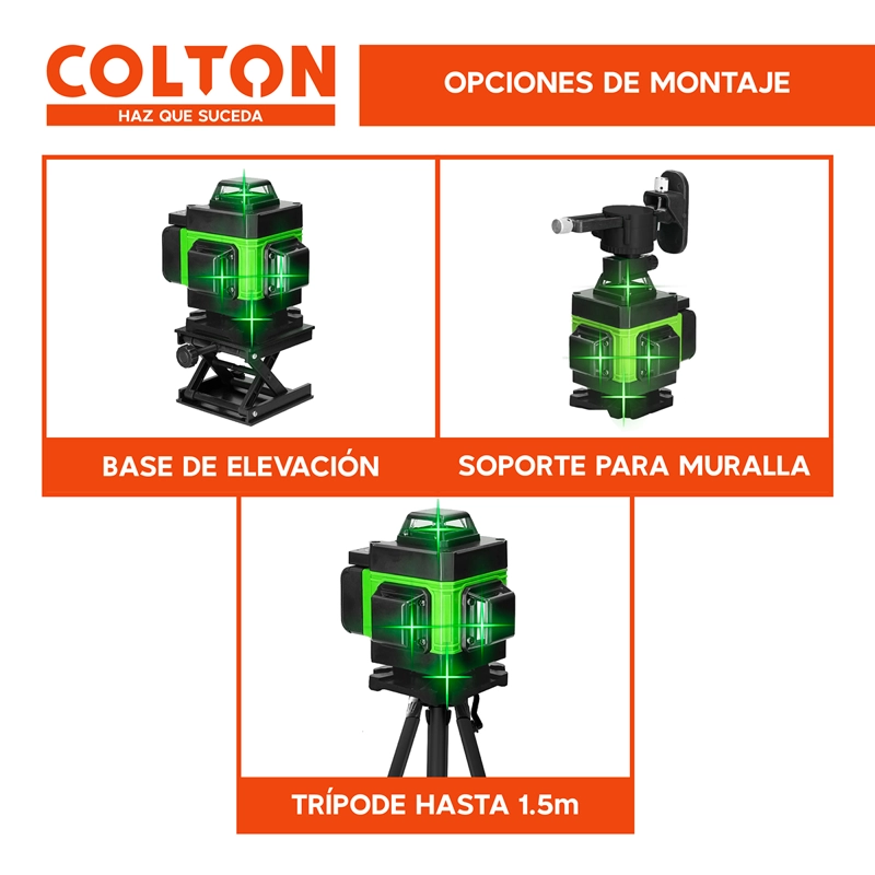 NIVEL LÁSER WATSON 16 LÍNEAS AUTO + 2 BATERÍAS + TRÍPODE - 6