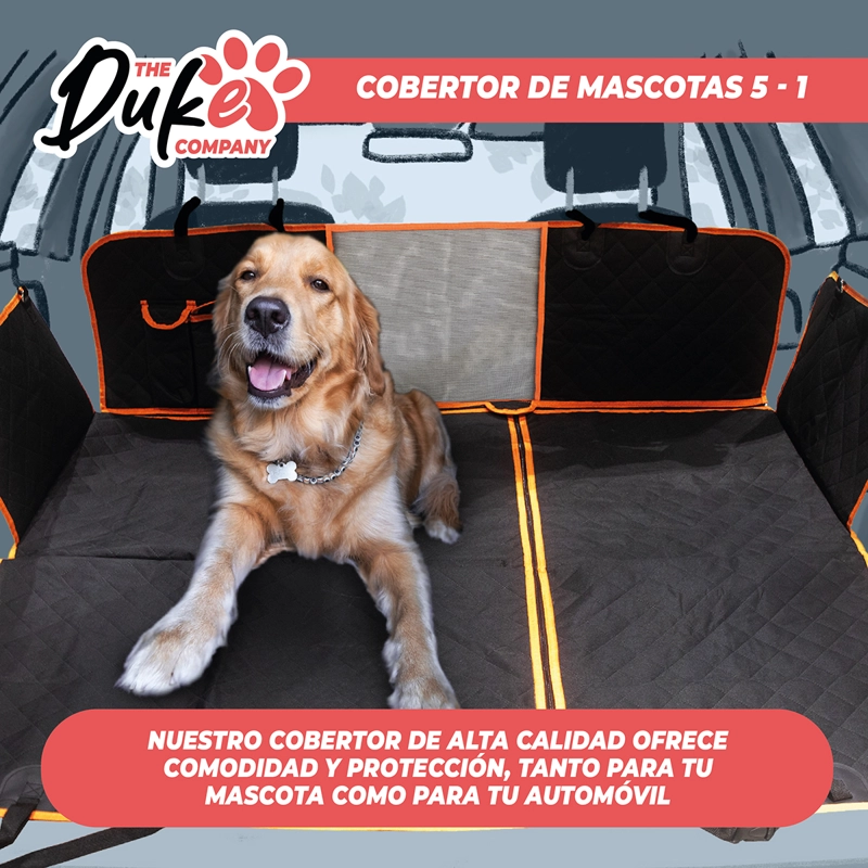 CUBRE ASIENTO AUTO PARA MASCOTAS FUNDA COBERTOR DUKE 5 EN 1 - 9