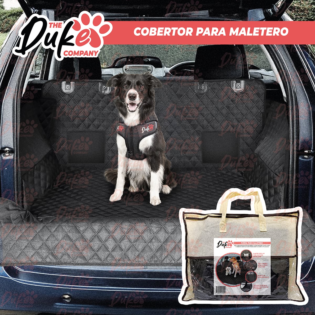 FUNDA COBERTOR MALETERO DUKE AUTO PARA MASCOTAS ASIENTO - 2