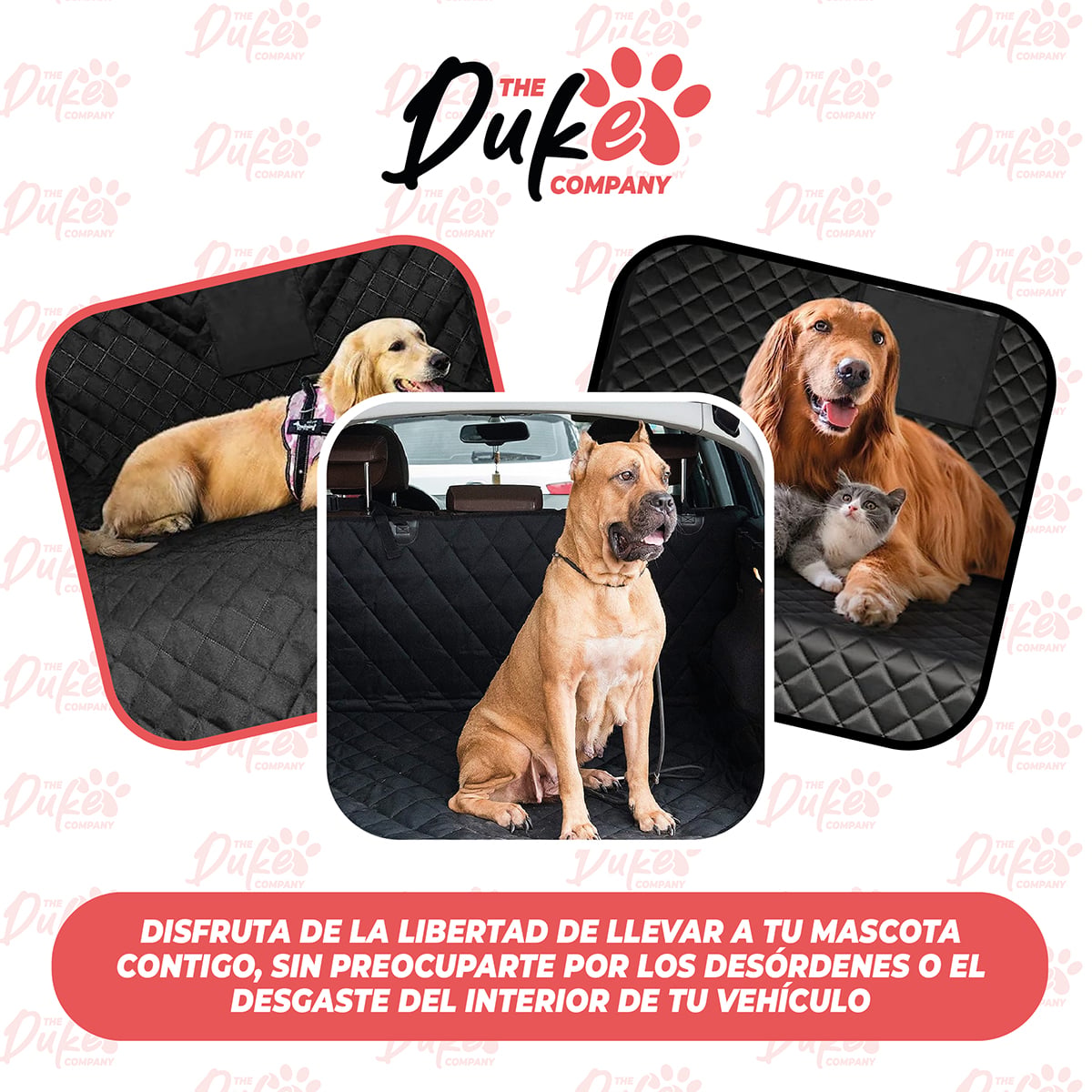 FUNDA COBERTOR MALETERO DUKE AUTO PARA MASCOTAS ASIENTO - 3