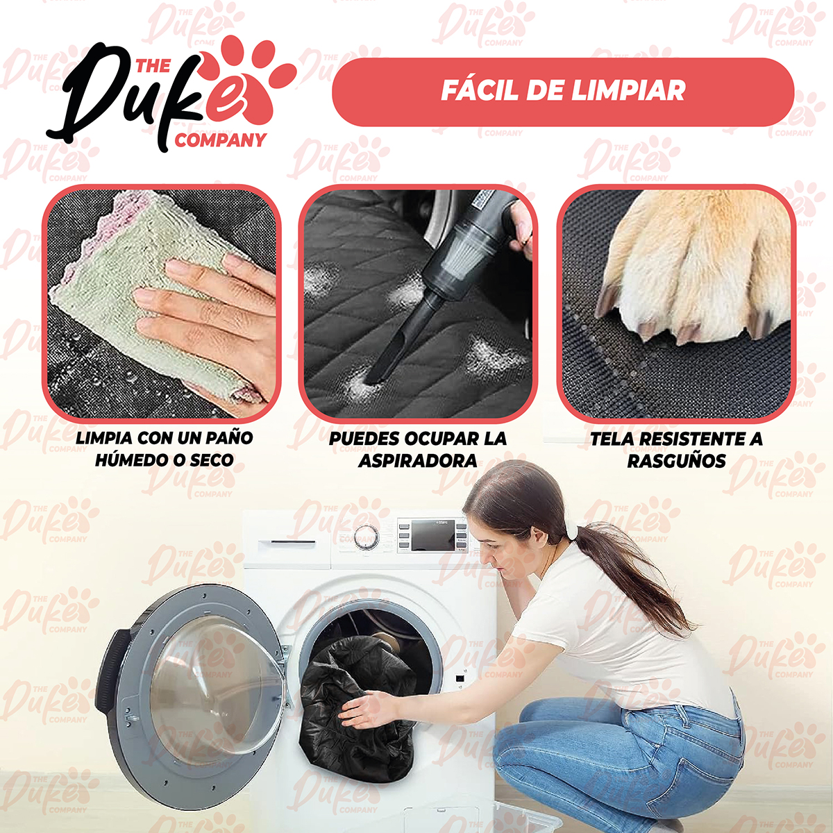 FUNDA COBERTOR MALETERO DUKE AUTO PARA MASCOTAS ASIENTO - 8