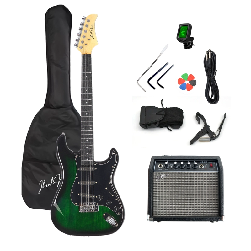GUITARRA ELÉCTRICA IBRAH MUSIC STRATOCASTER IBRAH + AMPLIF + ACCESORIOS - 1