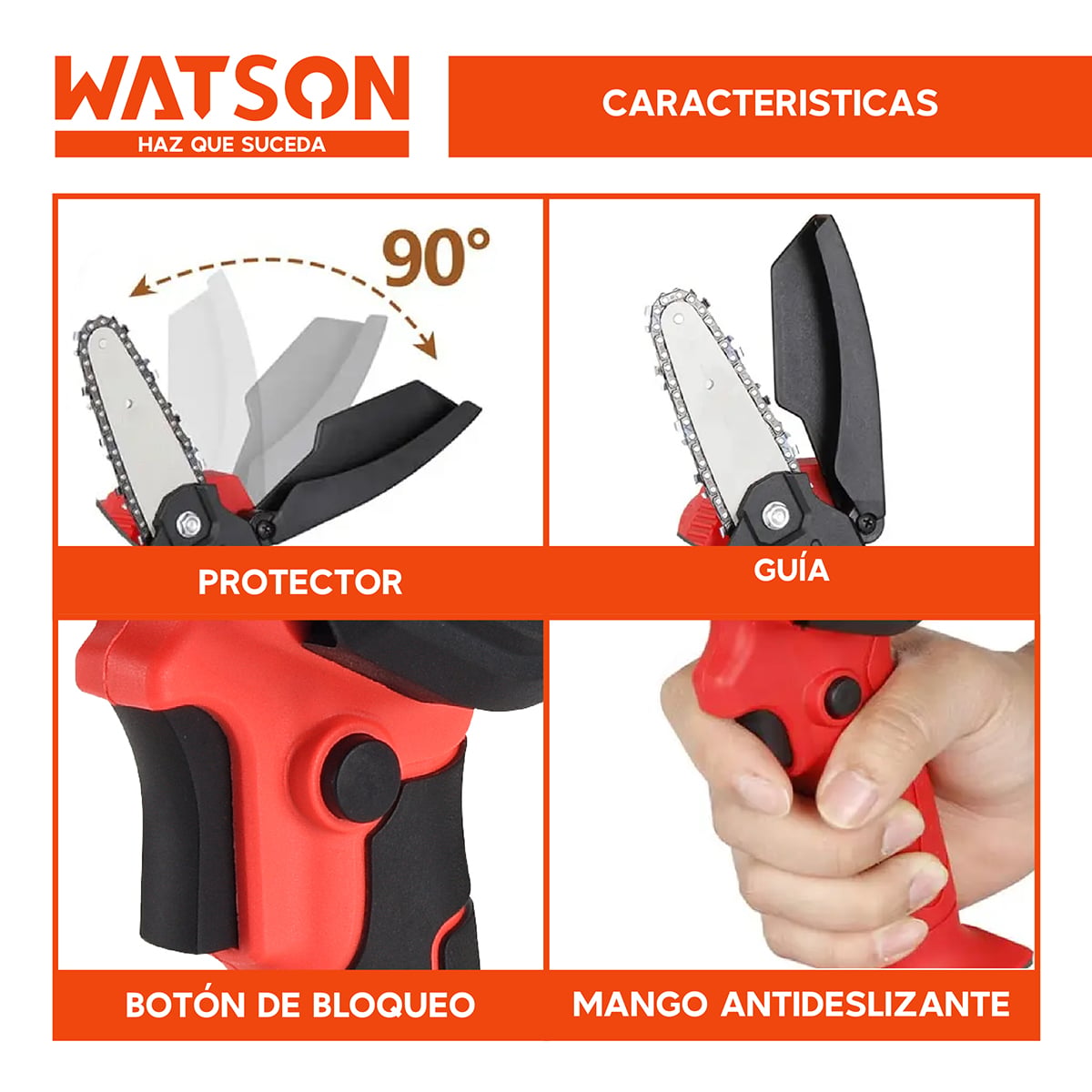 SIERRA WATSON ELÉCTRICA 6 PULGADAS + 2 BATERÍAS ACERO - 6