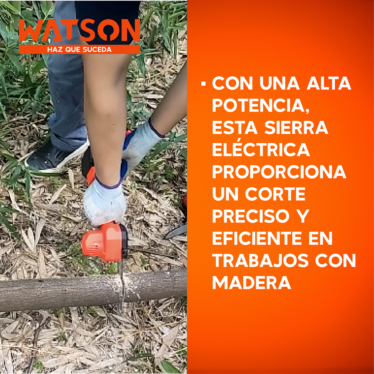 SIERRA WATSON ELÉCTRICA 6 PULGADAS + 2 BATERÍAS ACERO - 7