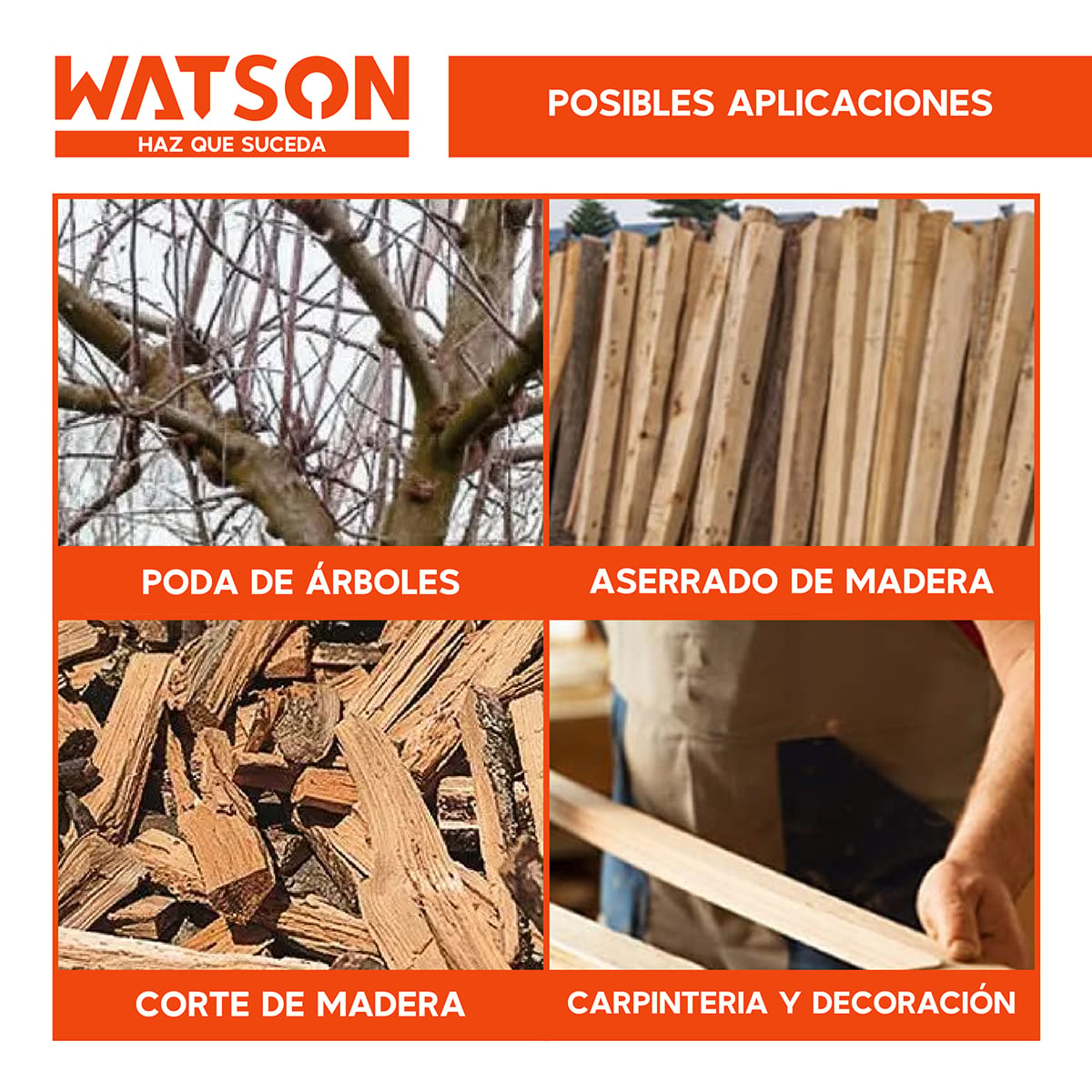 SIERRA WATSON ELÉCTRICA 6 PULGADAS + 2 BATERÍAS ACERO - 8
