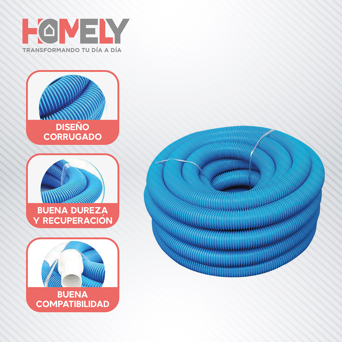 MANGUERA HOMELY PISCINA 10M LIMPIA FONDOS PVC 38 MM - 4