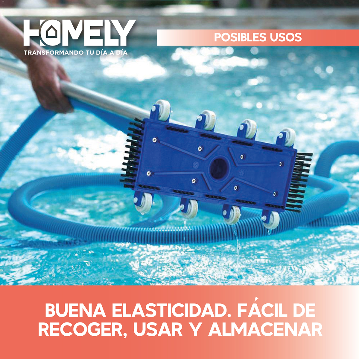 MANGUERA HOMELY PISCINA 10M LIMPIA FONDOS PVC 38 MM - 6