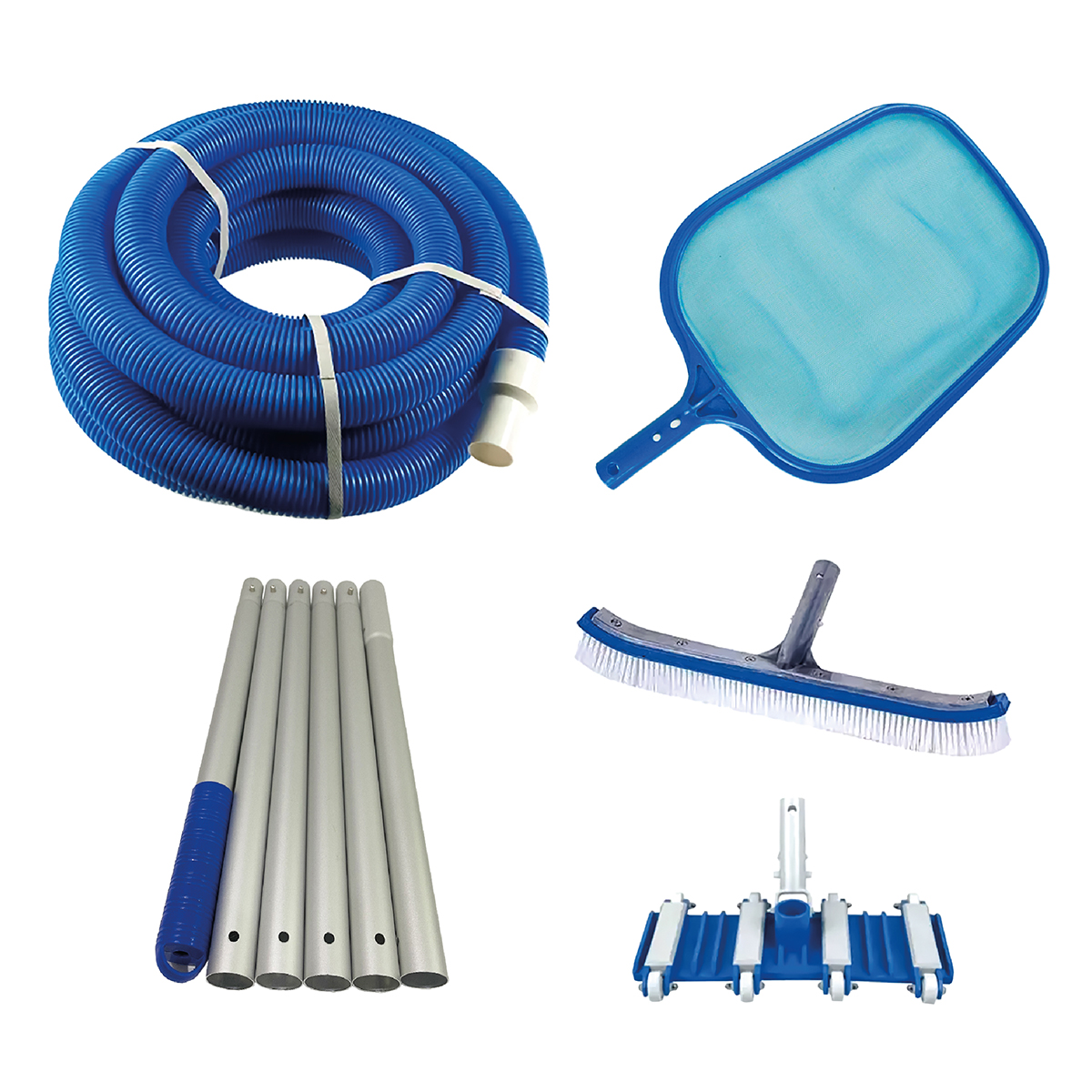 LIMPIA FONDO HOMELY PISCINA + PÉRTIGA 2.4M + ACCESORIOS - 1