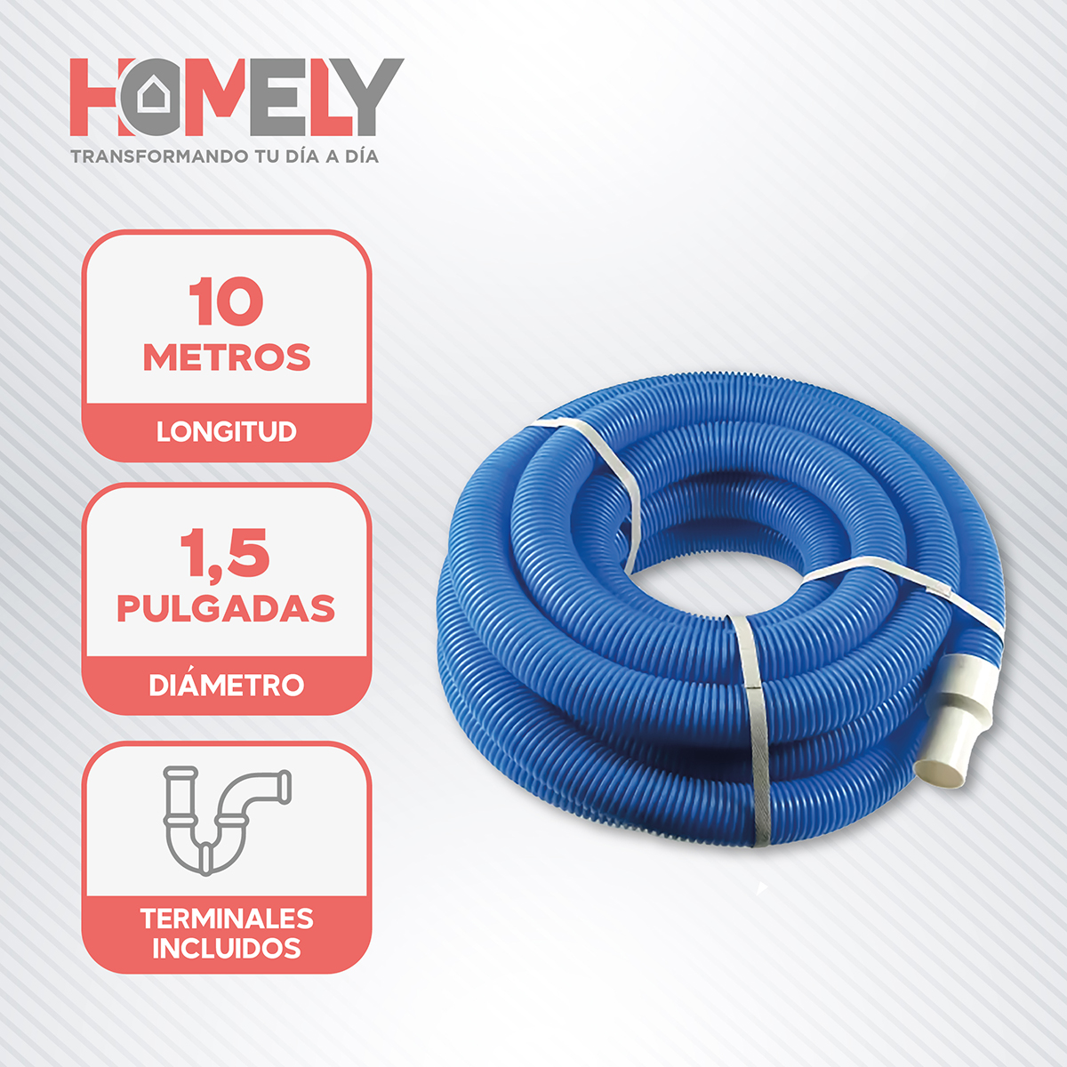 LIMPIA FONDO HOMELY PISCINA + PÉRTIGA 2.4M + ACCESORIOS - 2
