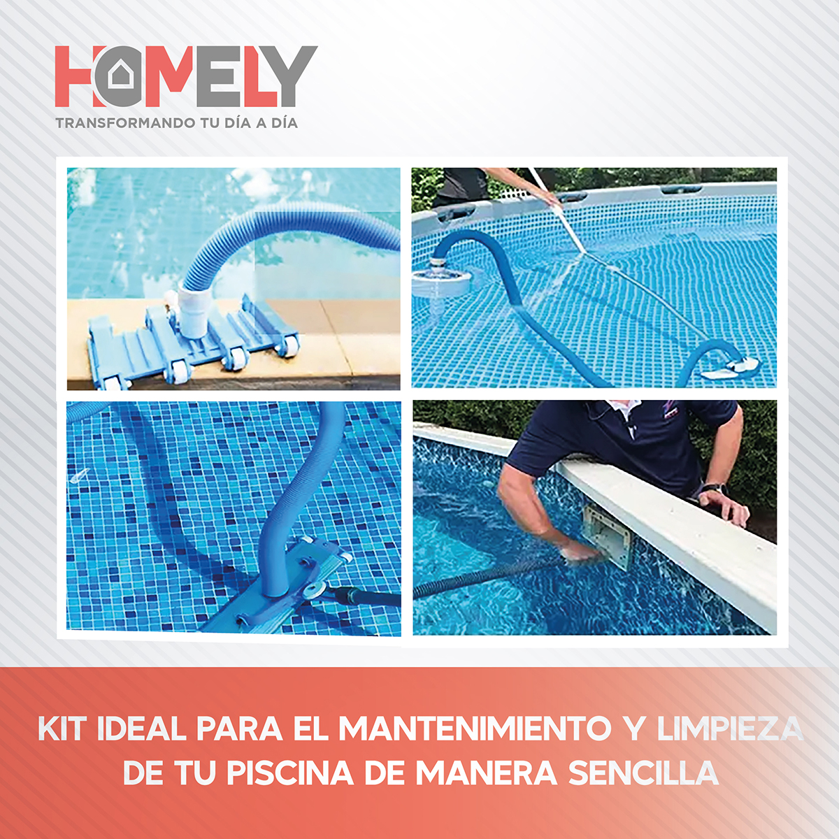 LIMPIA FONDO HOMELY PISCINA + PÉRTIGA 2.4M + ACCESORIOS - 6