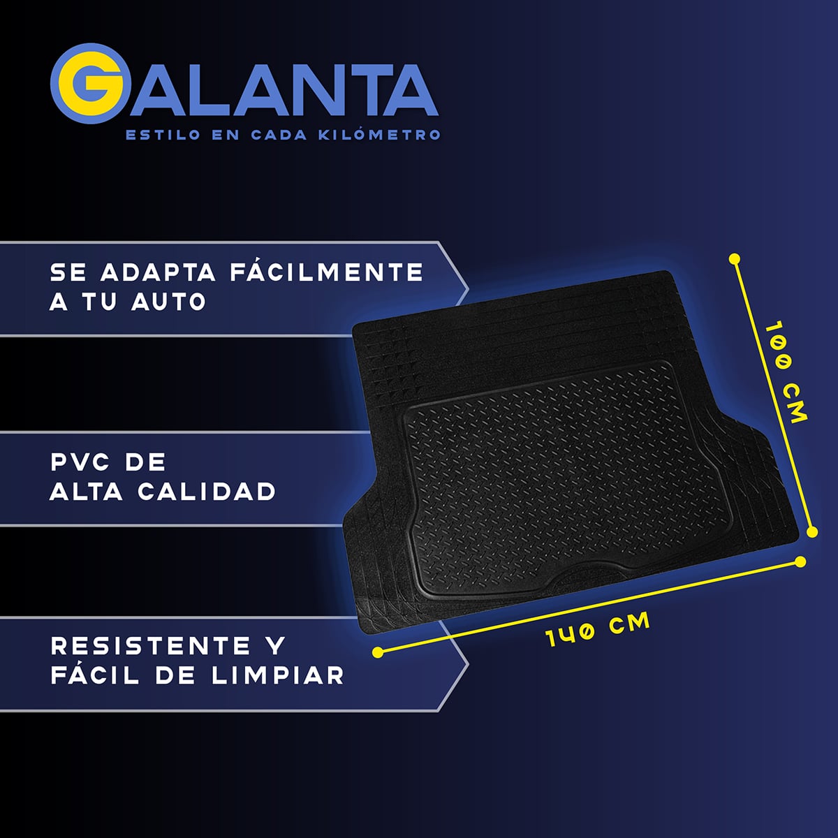 CUBRE MALETERO GALANTA SUV PISO DE GOMA CAMIONETA AUTO - 2