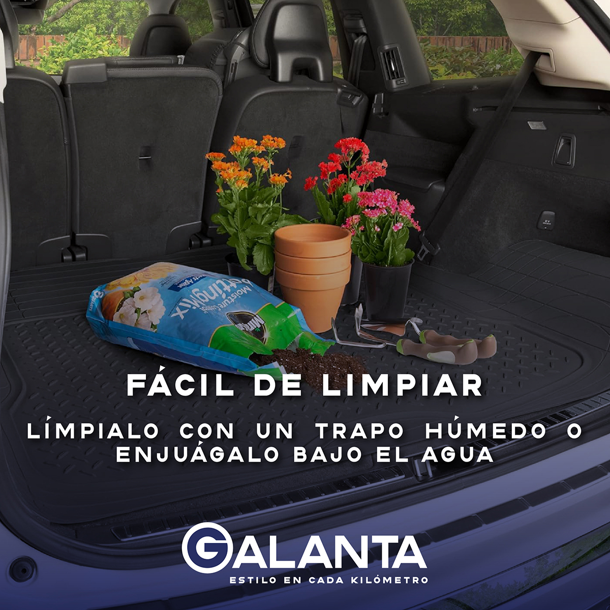 CUBRE MALETERO GALANTA SUV PISO DE GOMA CAMIONETA AUTO - 8