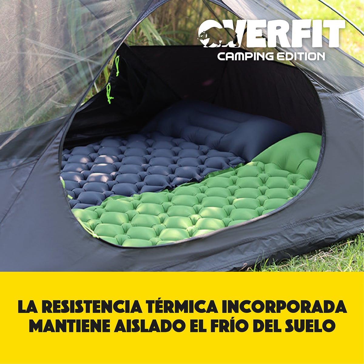 COLCHONETA OVERFIT 5 CM INFLABLE INDIVIDUAL CAMPING LIGHT - 8