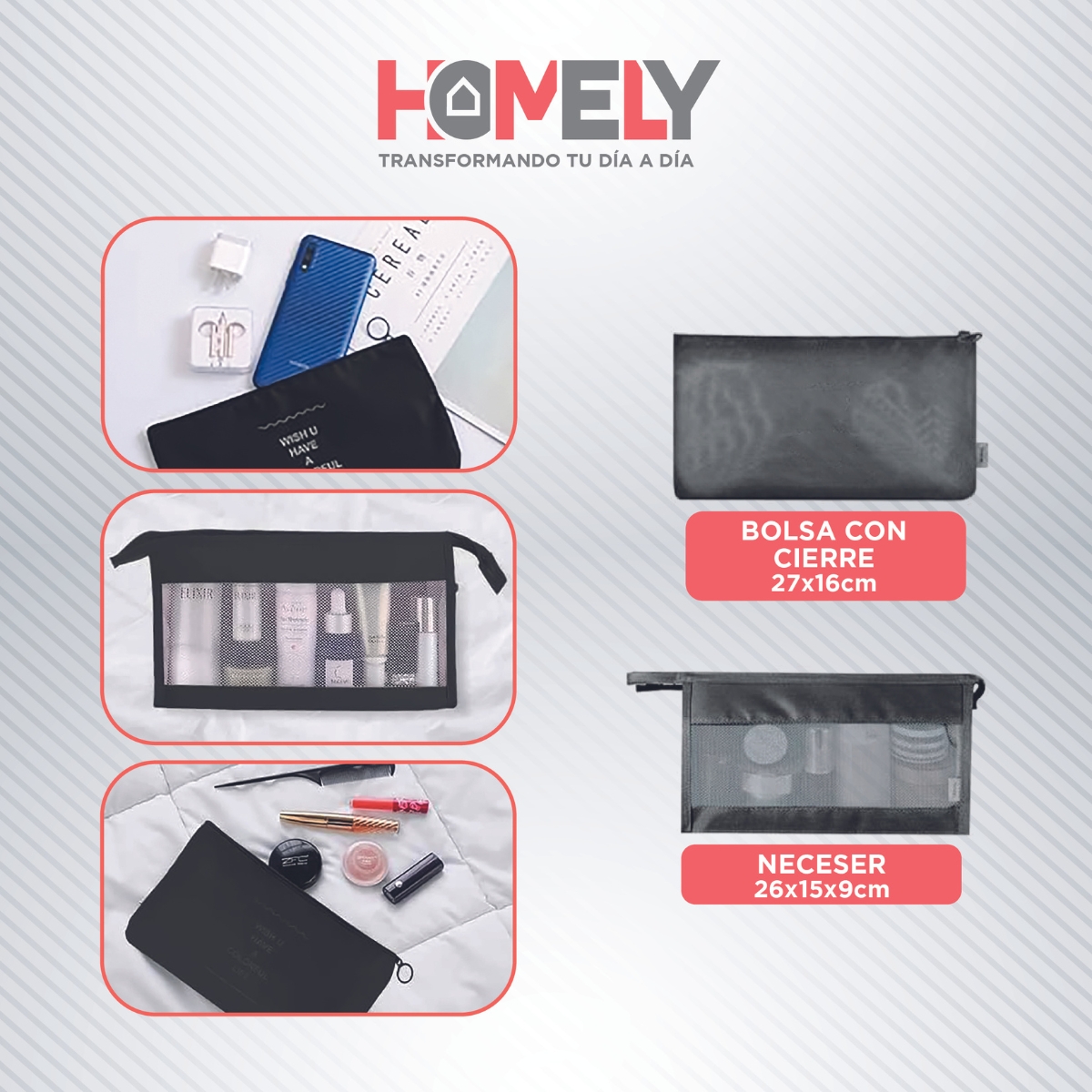 BOLSAS HOMELY ORGANIZADORAS MALETA VIAJE SET 8 POLIÉSTER - 3