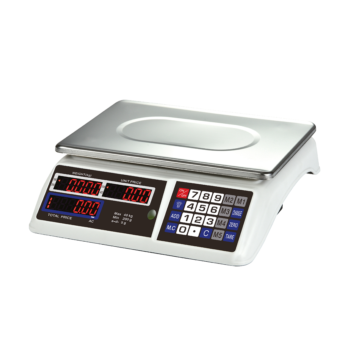 BALANZA DIGITAL KASSER PESA 40 KILOS COMERCIAL RECARGABLE - 9