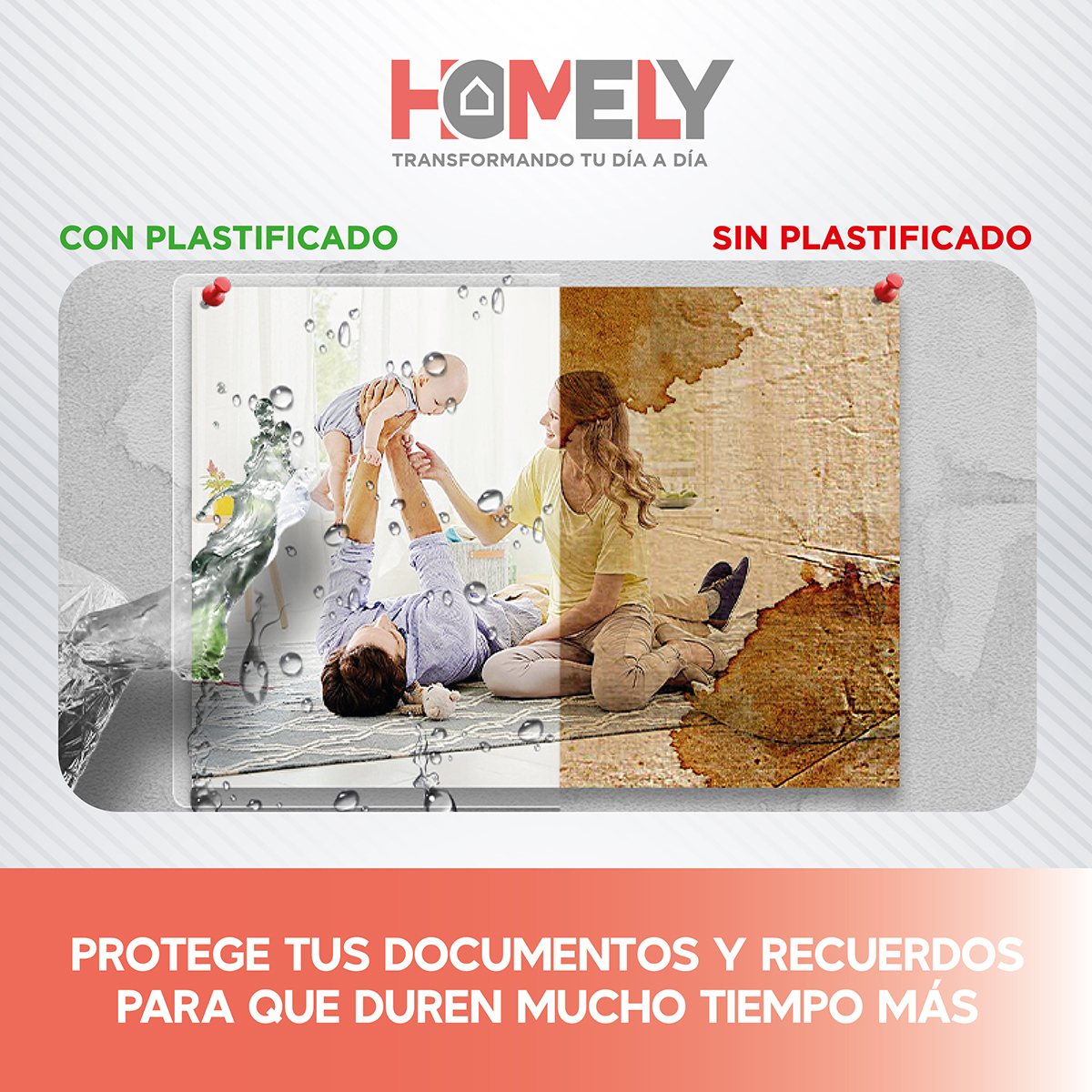 LÁMINAS PARA TERMOLAMINADO HOMELY A4 100 MICAS PLASTIFICADORAS 22X30 - 5