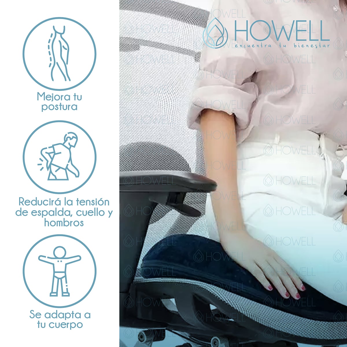 COJIN ANTIESCARAS PICARON ORTOPE DICO HOWELL ASIENTO MEMORIA - 2