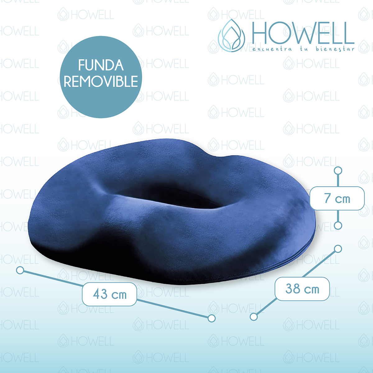 COJIN ANTIESCARAS PICARON ORTOPE DICO HOWELL ASIENTO MEMORIA - 3