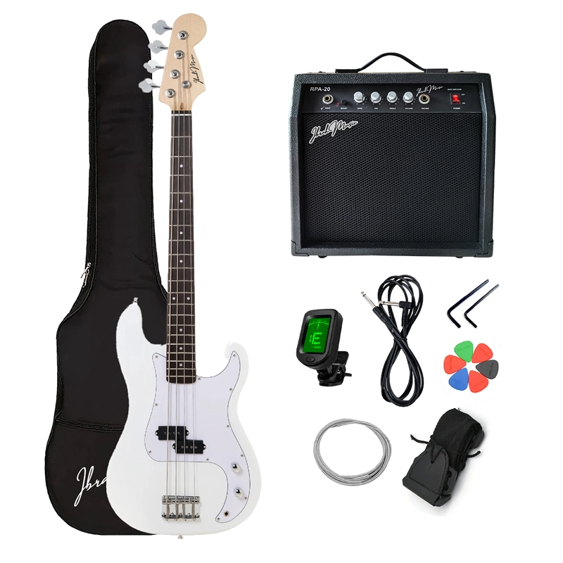 BAJO ELE CTRICO IBRAH 4 CUERDAS + AMPLIFICADOR 20W + ACCES - 1