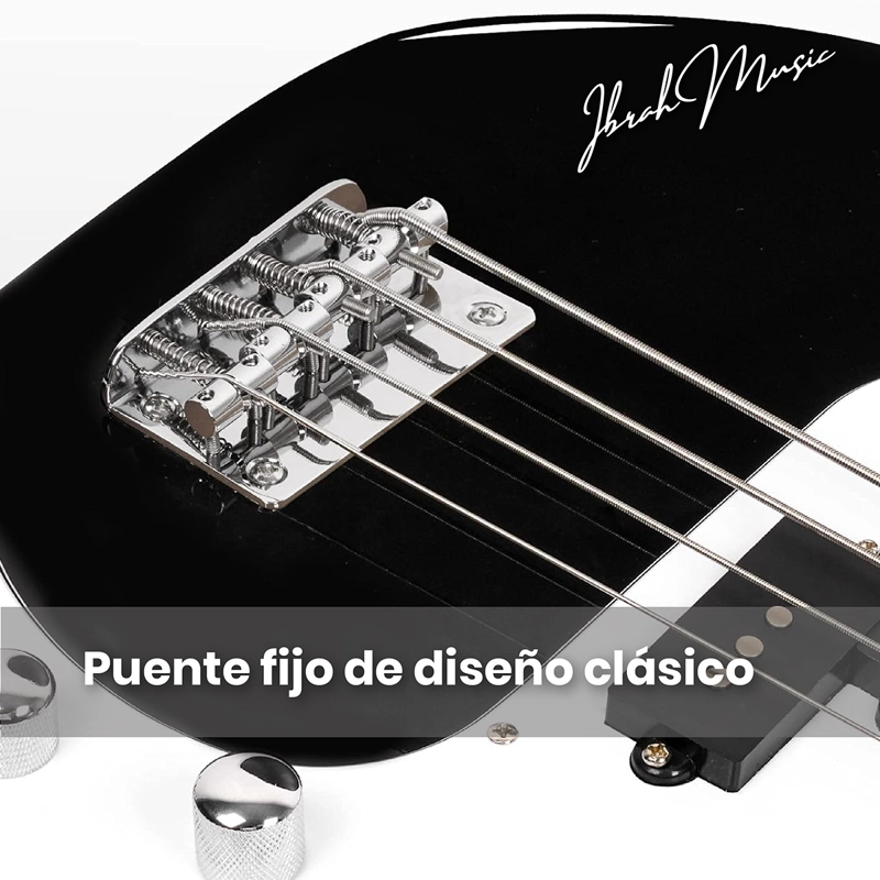 BAJO ELE CTRICO IBRAH 4 CUERDAS + AMPLIFICADOR 20W + ACCES - 5