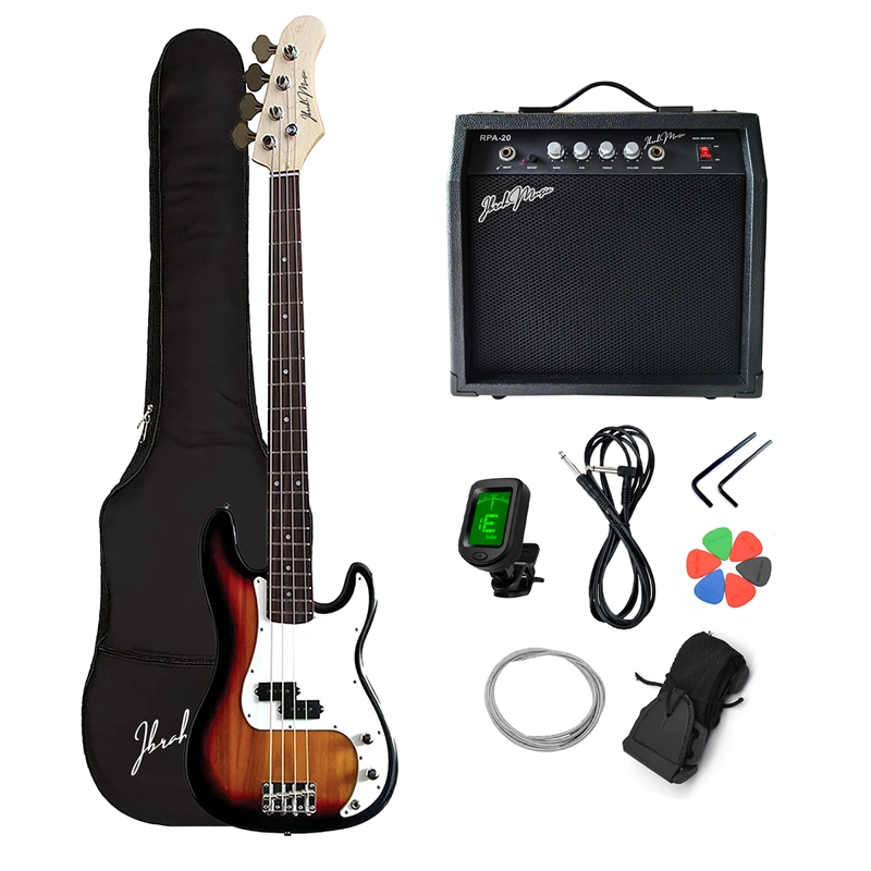 BAJO ELE CTRICO IBRAH 4 CUERDAS + AMPLIFICADOR 20W + ACCES - 1
