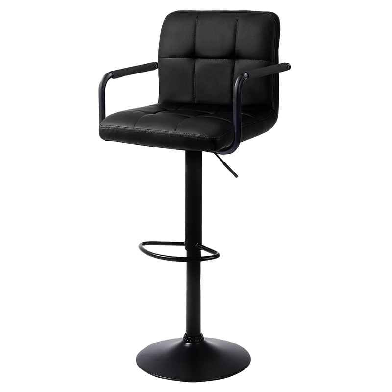 SILLA BAR HOMELY NEGRO PISO TABURETE NOIR COMFORT 61-81CM - 1