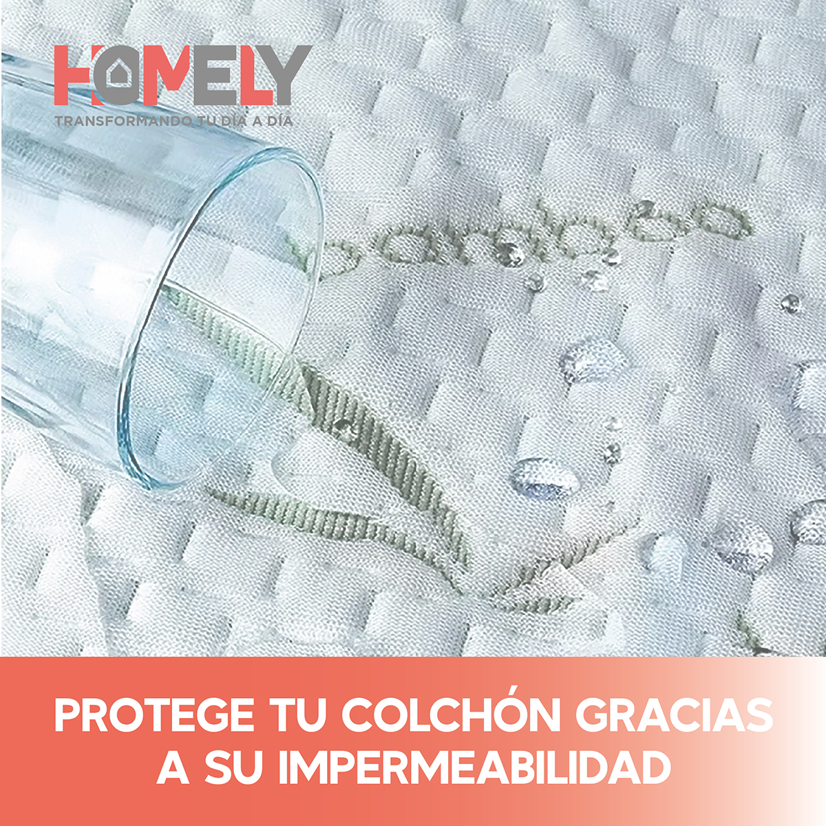 CUBRECOLCHÓN HOMELY BLANCO BAMBU COBERTOR IMPERMEABLE QUEEN - 6
