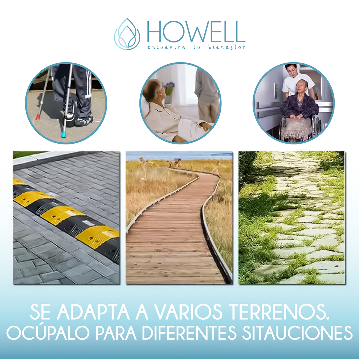 BURRITO ORTOPEDICO ANDADOR HOWELL 4 RUEDAS FRENO Y ASIENTO - 9