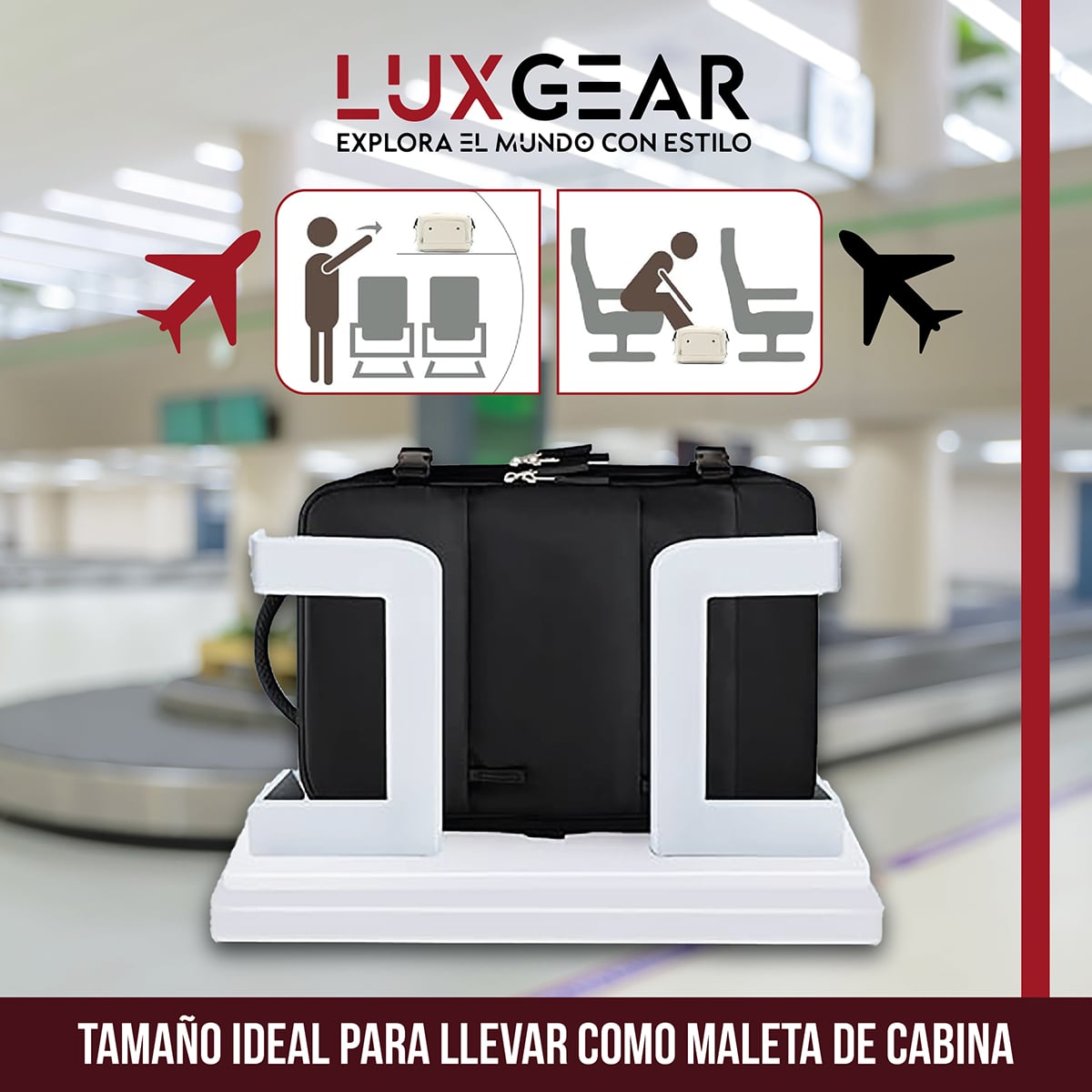 MOCHILA DE VIAJE LUXGEAR NOMADLIFE IMPERMEABLE CABINA - NEGRO - 5