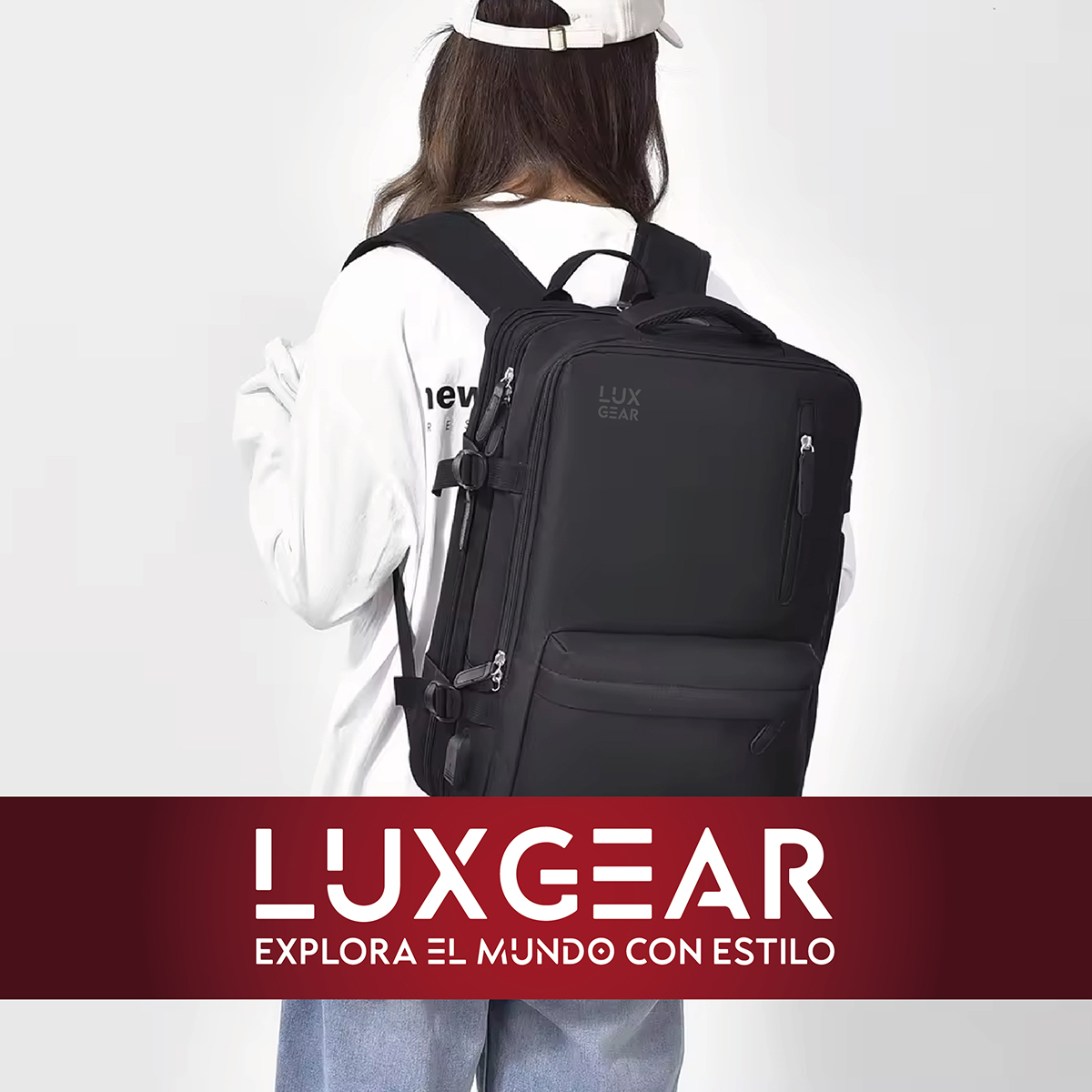 MOCHILA DE VIAJE EXPANSIBLE LUXGEAR NOMADLIFEV2 IMPERMEABLE - NEGRO - 9