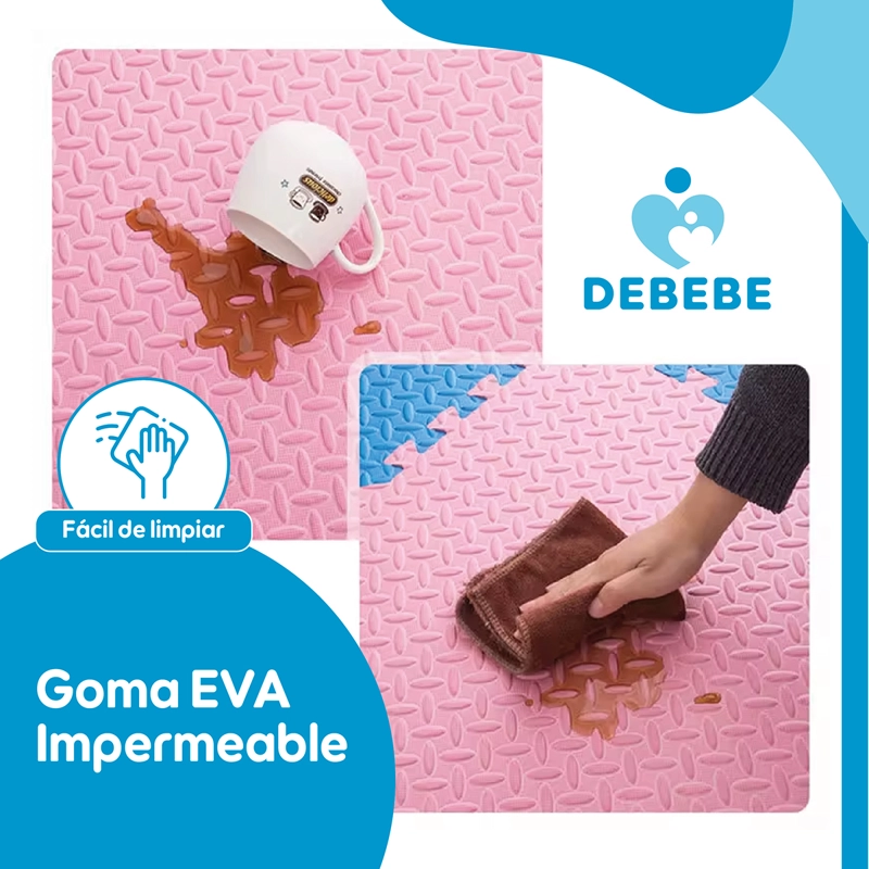 PISO DE GOMA EVA BEBE ALFOMBRA DEBEBE 10MM 60X60CM X8 RYB - 4