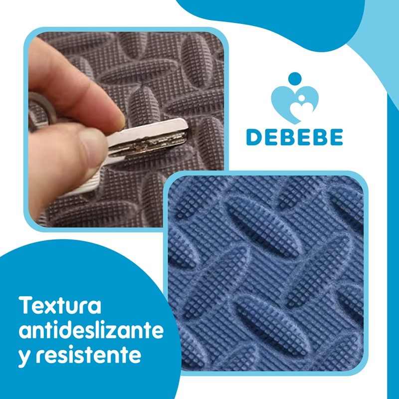 PISO DE GOMA EVA BEBE ALFOMBRA DEBEBE 10MM 60X60CM X8 RYB - 8