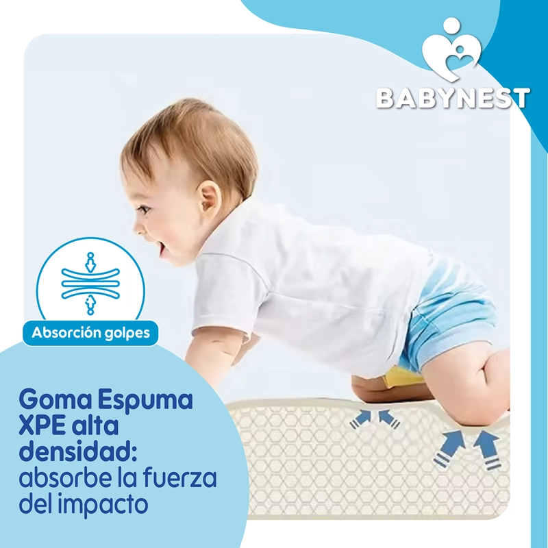 ALFOMBRA BABYNEST ANTIGOLPES BEBÉ PLEGABLE 180X190X1 CM BLANCO - 5