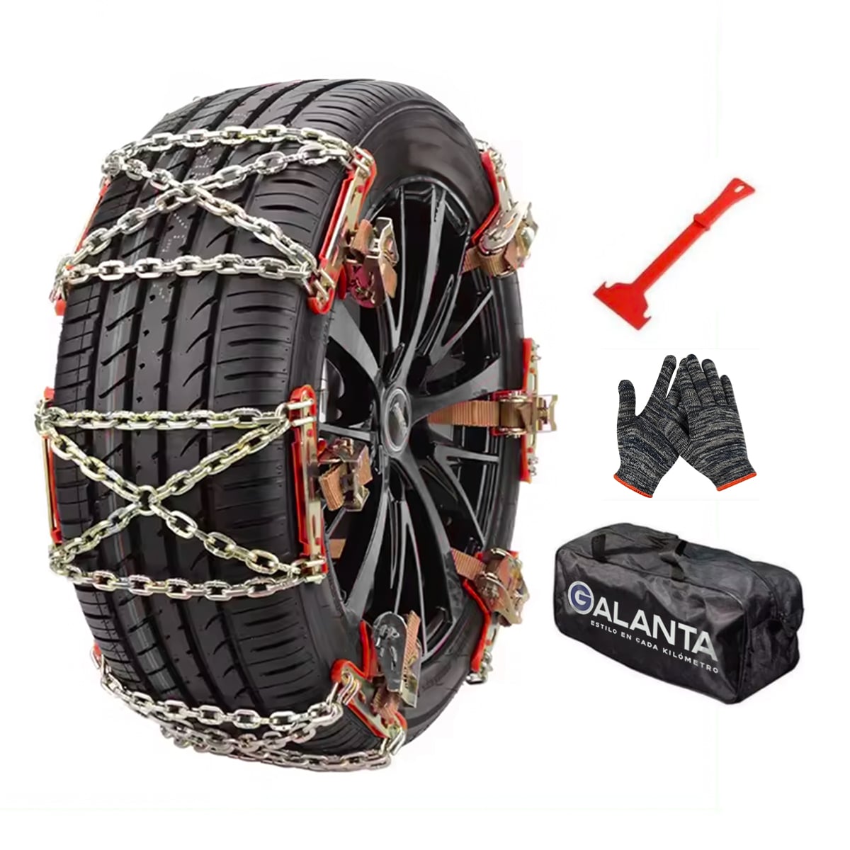 CADENAS PARA NIEVE GALANTA AUTO CAMIONETA SET X6 225-275MM - 1