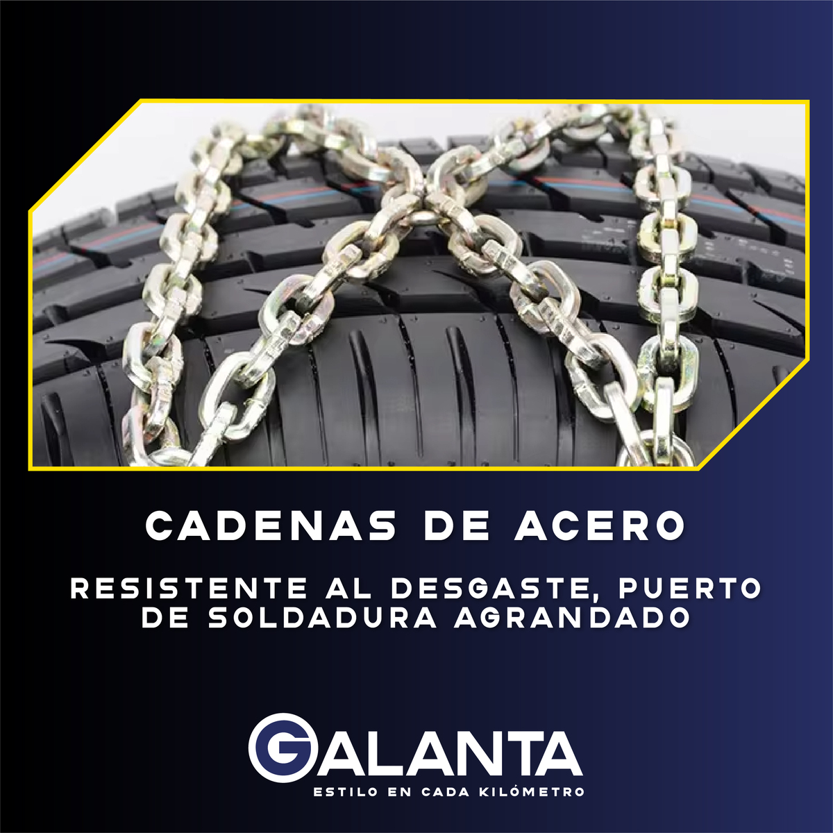 CADENAS PARA NIEVE GALANTA AUTO CAMIONETA SET X6 225-275MM - 5