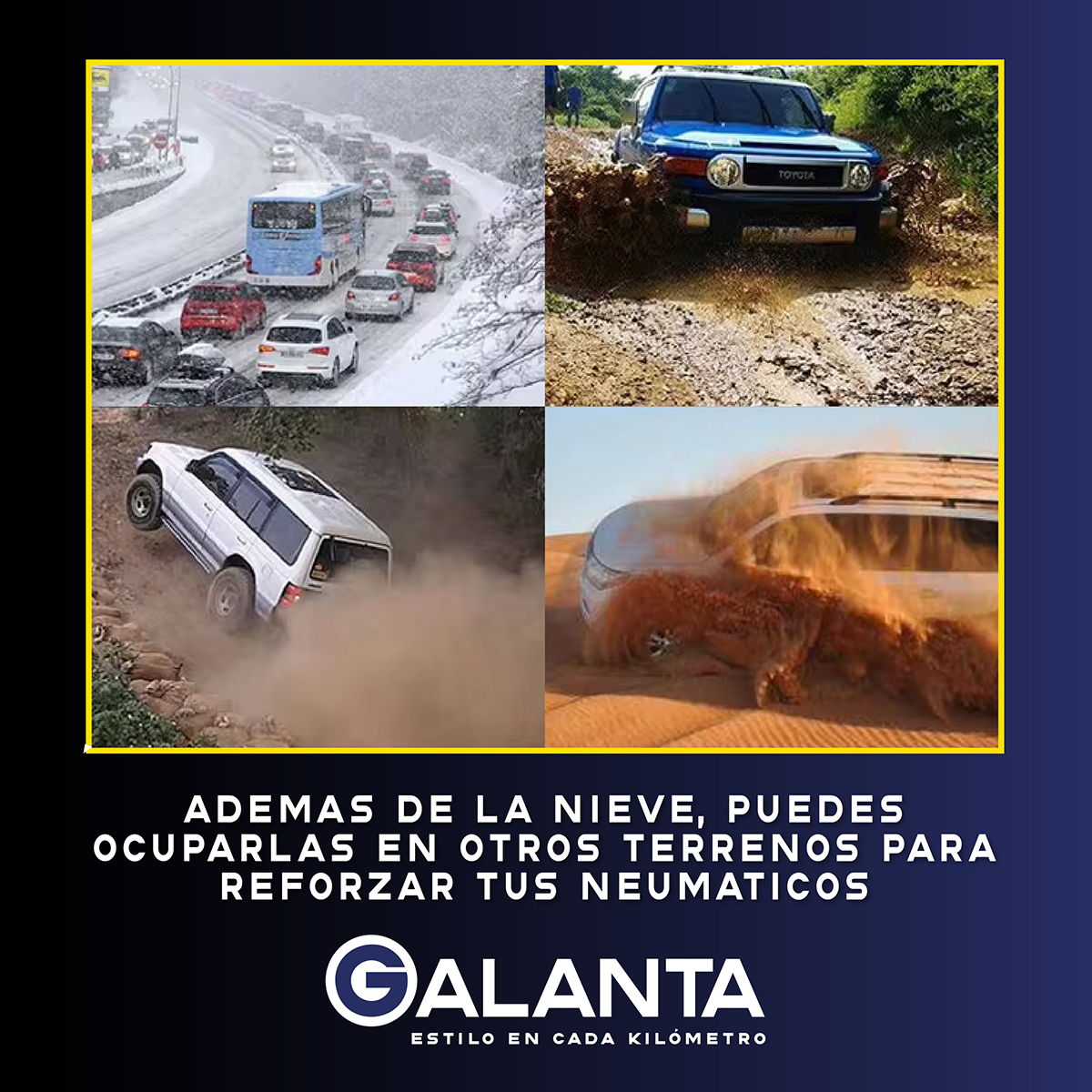 CADENAS PARA NIEVE GALANTA AUTO CAMIONETA SET X6 225-275MM - 8