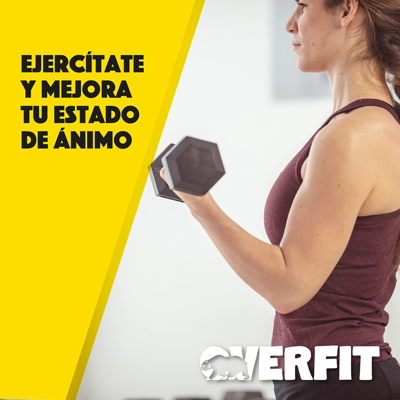 MANCUERNA HEXAGONAL 7.5KG ACERO Y CAUCHO OVERFIT - 9