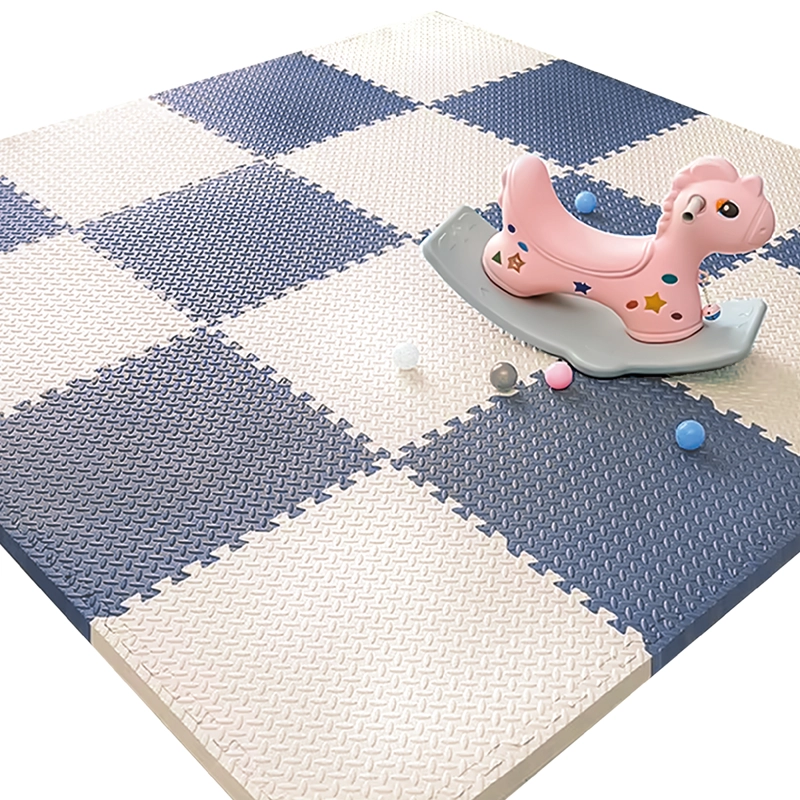 PISO BABYNEST GOMA EVA BEBÉ ALFOMBRA 10MM 60X60 CM SET X8 AZUL - 1