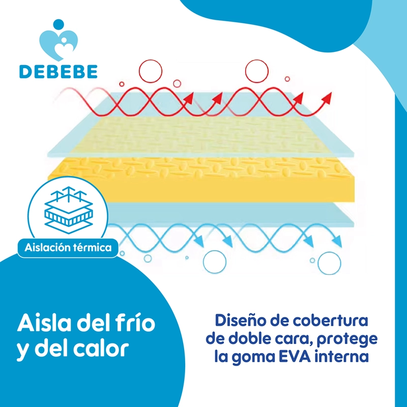 PISO BABYNEST GOMA EVA BEBÉ ALFOMBRA 10MM 60X60 CM SET X8 AZUL - 6