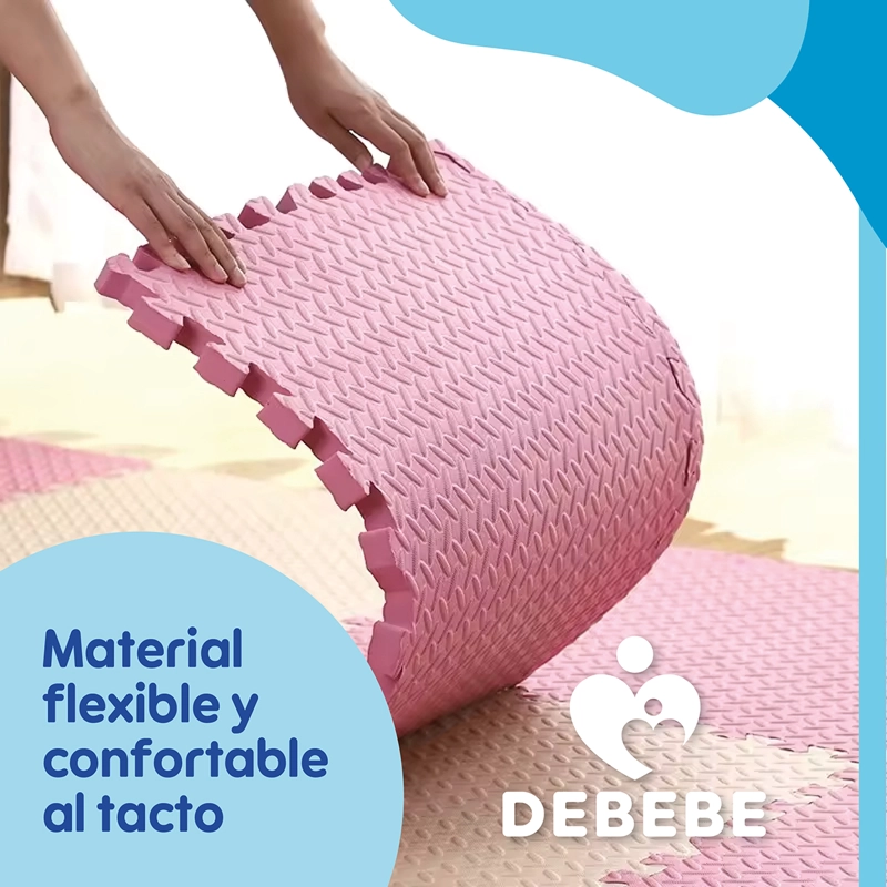 PISO BABYNEST GOMA EVA BEBÉ ALFOMBRA 10MM 60X60 CM SET X8 AZUL - 7