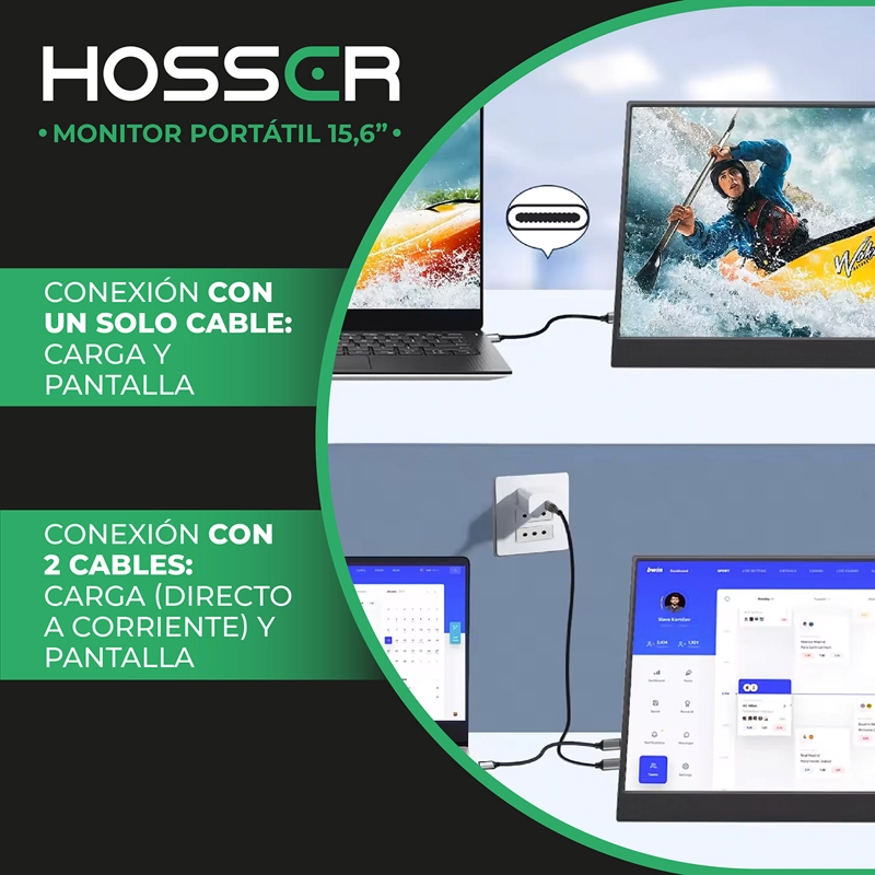 MONITOR HOSSER NOTEBOOK PORTÁTIL GAMING 15.6 FHD PARLANTE - 5