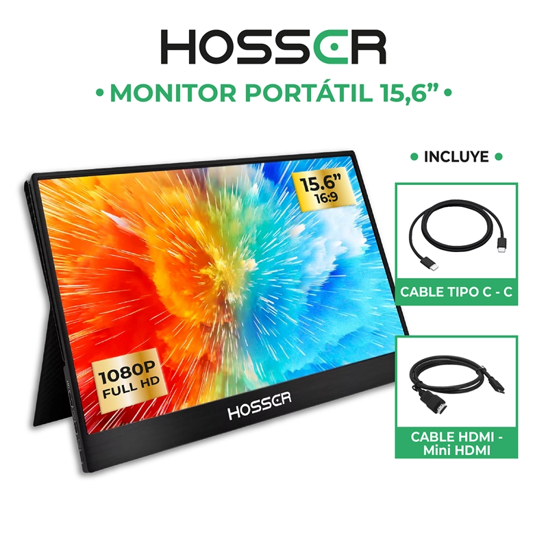 MONITOR HOSSER NOTEBOOK PORTÁTIL GAMING 15.6 FHD PARLANTE - 6