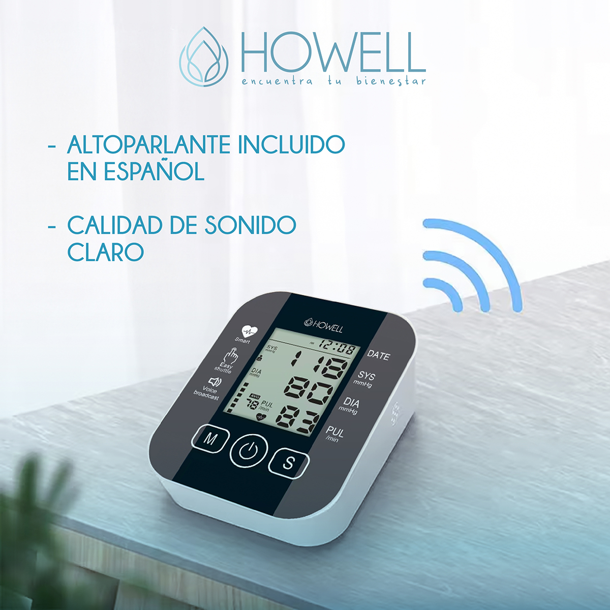 TENSIOMETRO TOMA PRESION DIGITAL USB BATERIA HOWELL T-300 - 6